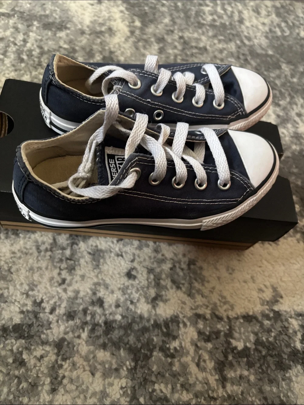 Converse Kids Low-Top Sneakers - Navy and White